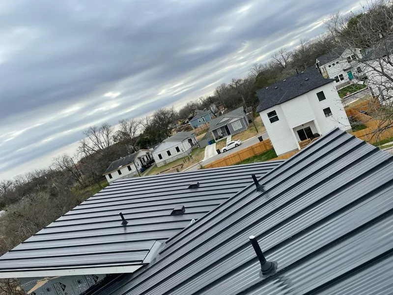 Standing seam metal roof panels with vents for Skylight Repair in Leitchfield